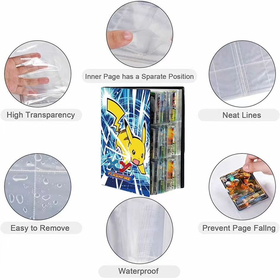 Multi Essential 540pcs POKEMON Anime Book Card Album Holder Game Binder Trading Cards Collection Kid Top Toys Gift Pu... - Image 4