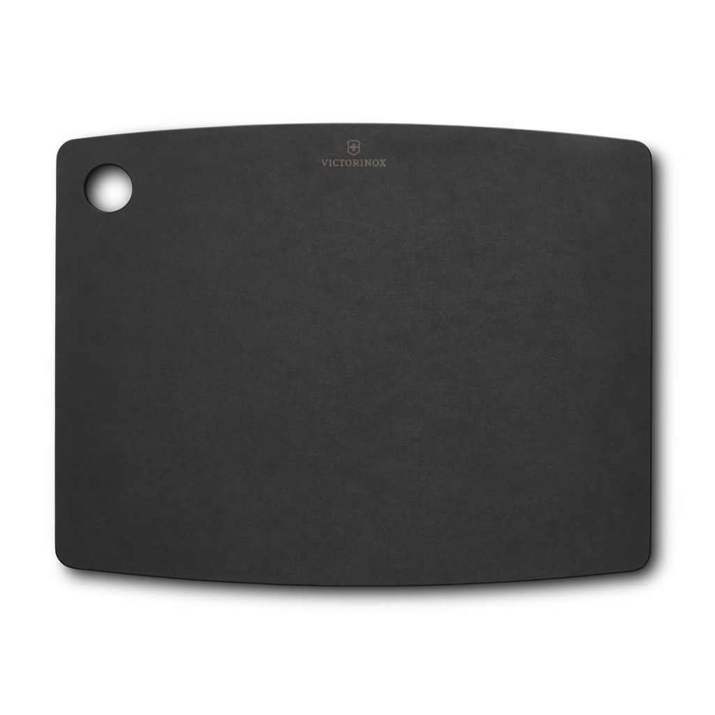 VICTORINOX Epicurean Cutting Board, Durable Cutting Board L, Kitchen Series, Black. Stylish and sustainable wood fiber material, dishwasher safe, heat resistant, suitable for outdoor and camping use. Made in the USA. Model number: 7.4122.3.