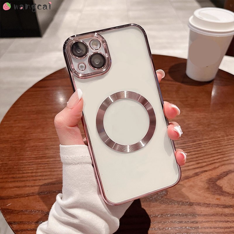 For Honor 200 100 90 80 70 Pro Plus Lite SE GT X50i Smart Phone Case With Magnetic Attraction Ring Plating Business Shiny Shining Transparent Soft Casing Cases Case Back Cover