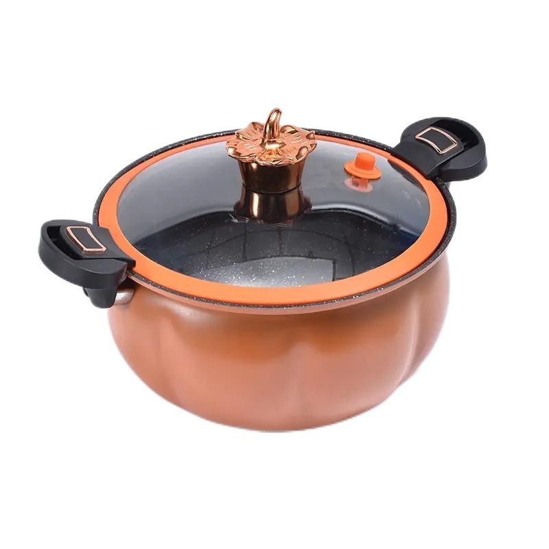 Pot Pumpkin Pot Dapur Kitchen Pot 8L Pier Micro Pressure Cooker Round Toot Stew Non Stick Cooking Pot