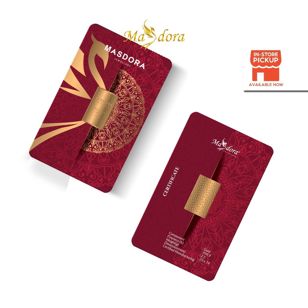 MASDORA 999.9 Gold Signature Gold Bullion Bar 2.50GM Signature Series (EMAS 999.9/24K)