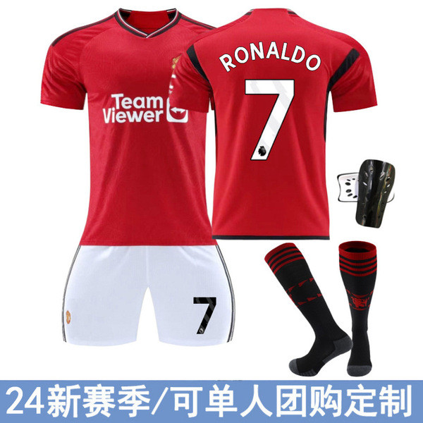 jersey bola retro jersey baju jersey lelaki 24 Red Devils tuan rumah Cristiano Ronaldo No. 7 jersi 25 Sancho Rashford No. 10 Nombor cetak jersi bola sepak De Gea bagi pihak jenama