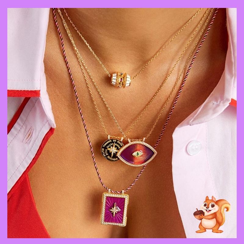 sa Mystical Tarot Charm Necklace Trendy Tarot Card Amulet Necklace Versatile Neckchain Addition to Any Wardrobe