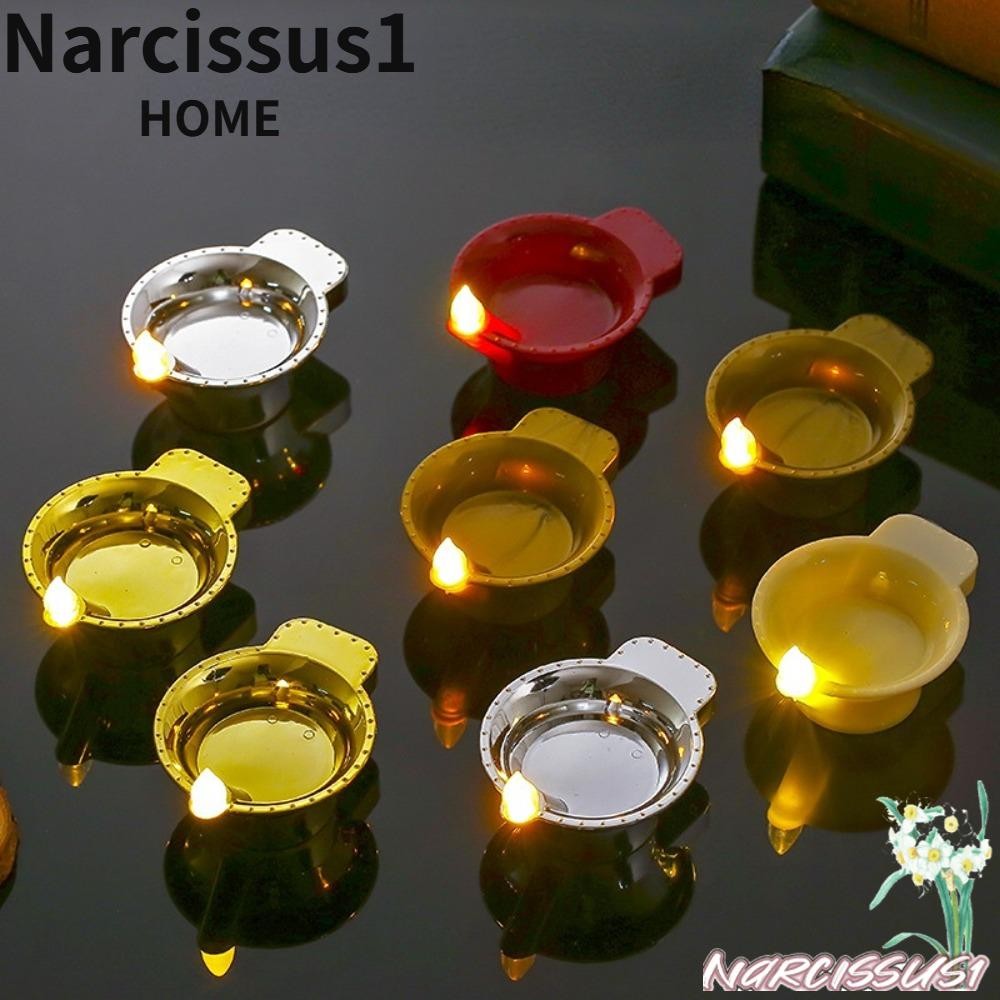 NARCISSUS 12Pcs Diya LED Light, Glowing Decor Floating on Water Candle Lamp, Waterproof Diwali Electric Water Sensor Candles Deepavali Festival Decoration