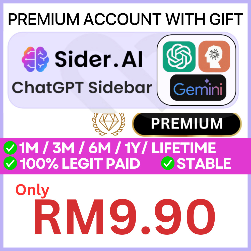 [Auto Delivery] Sider AI ChatGPT4.0 Turbo + GPT3.5 Turbo + Claude AI + ChatPDF | GPT4.0 GPT3.5 |AI Tool Work Design A.I.