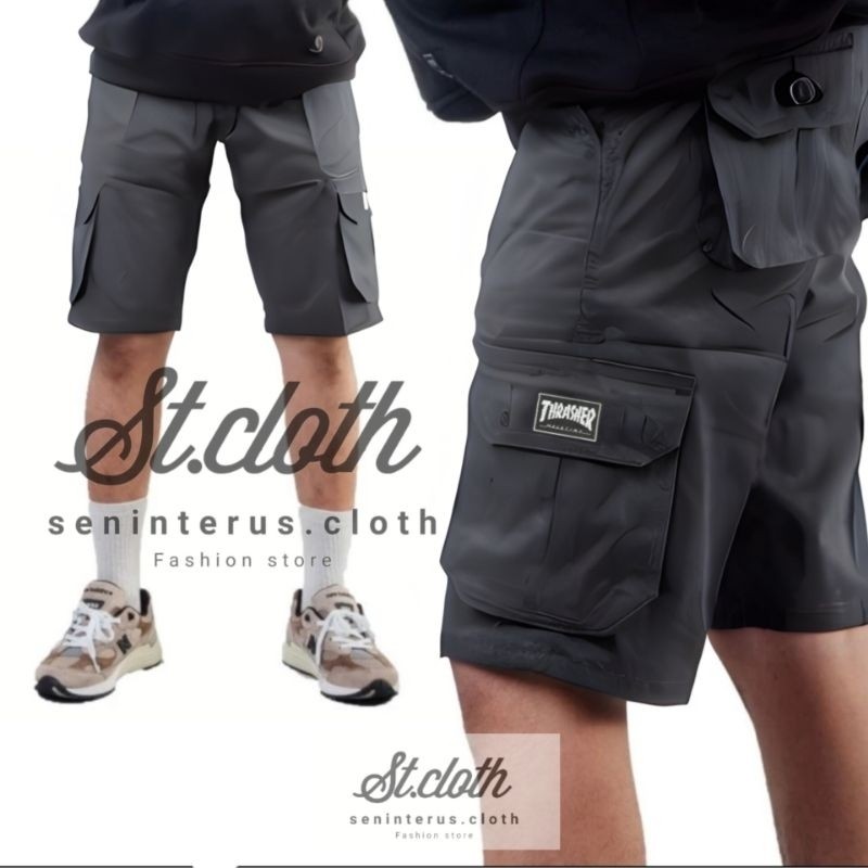 Must Durable Celana CARGO PENDEK Pria Army Loreng Ufc Pantai Gym Lari Fitnes Quality Have - Image 2