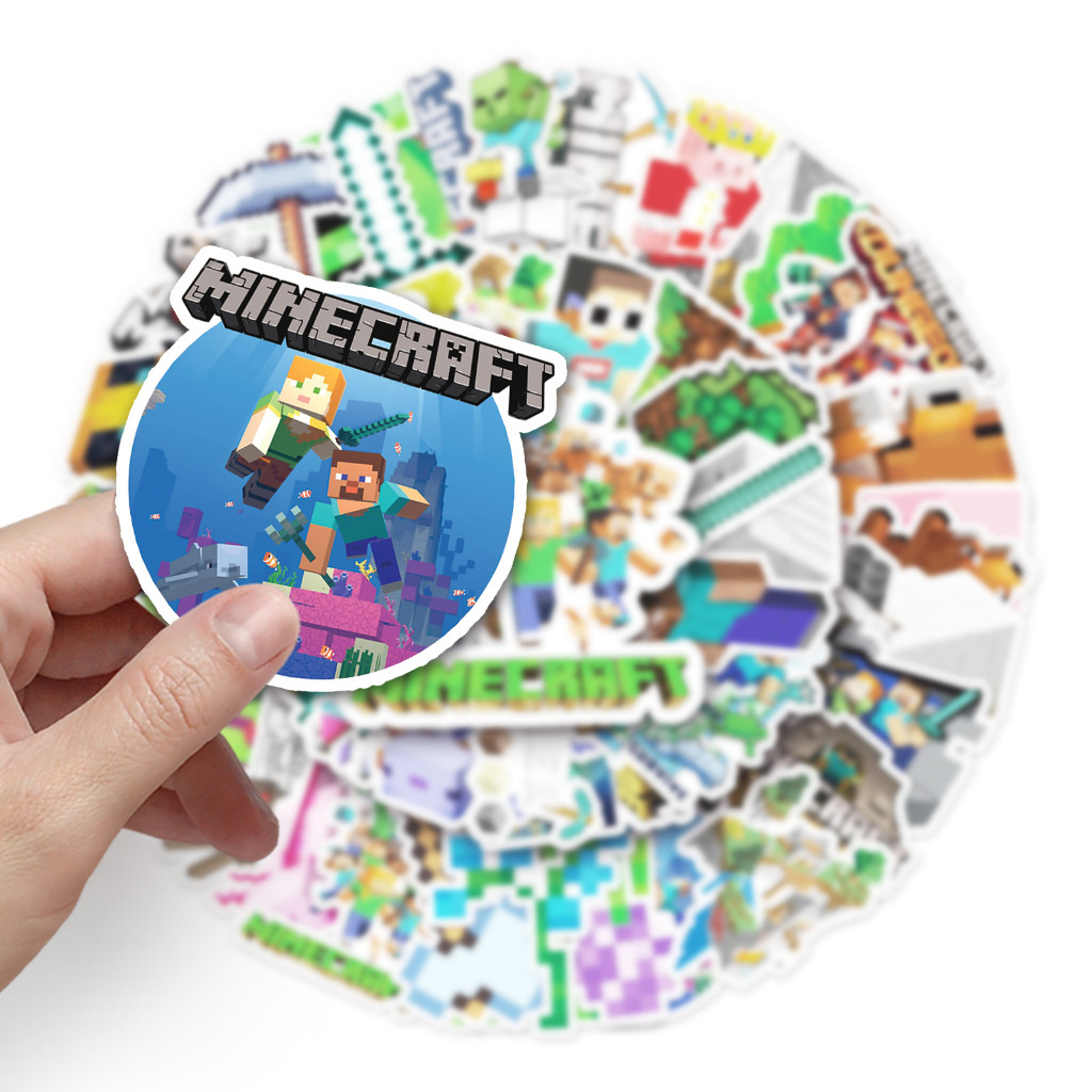 50 Piece Funny Minecraft Stickers For Helmet/Car/Motor/laptops/phones/Guitar DIY Creative Stickers Home Decal