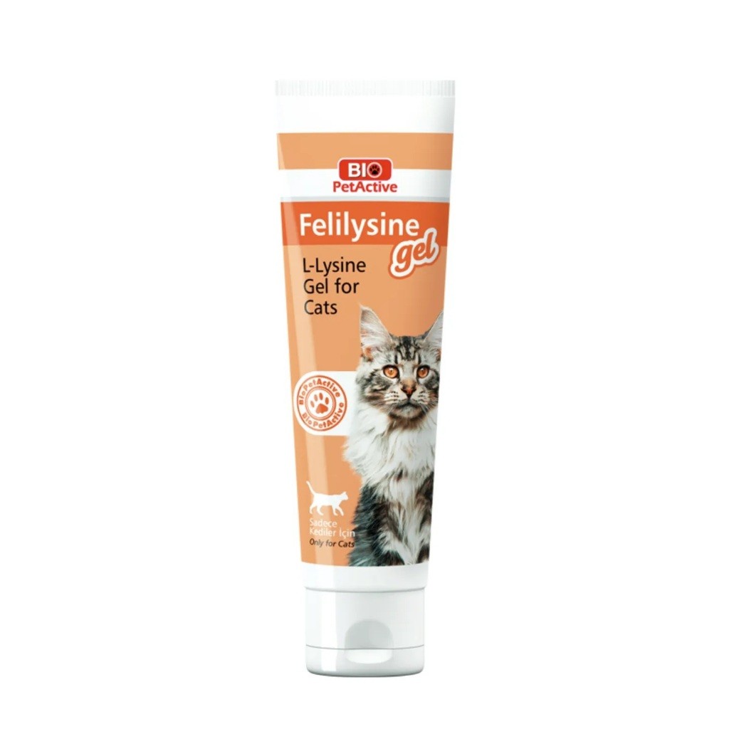 Bio PetActive FellLysine Gel 100ml / L-Lysine Supplement Gel for Cats / Gel FeliLysine