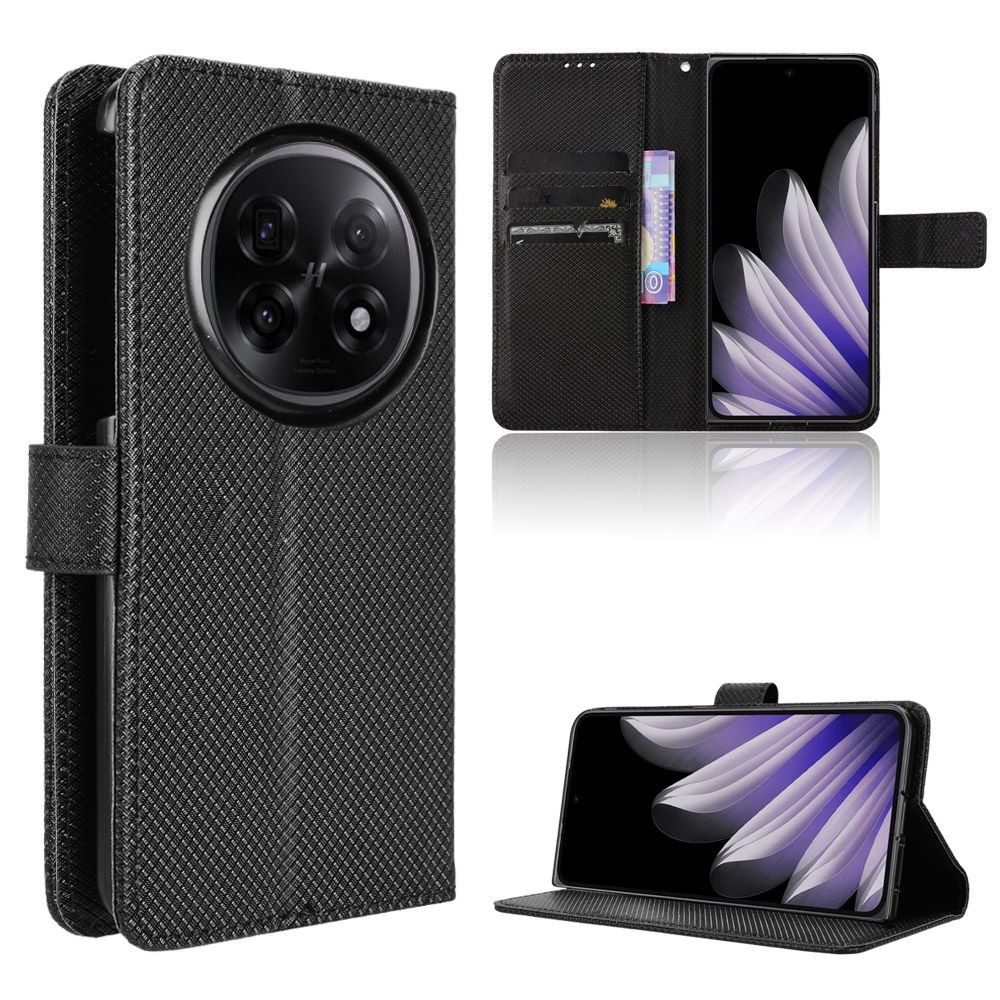 Fashion Diamond Flip Cover for Oppo Find N5 5G Wallet Case Lanyard PU Leather Casing Card Slots