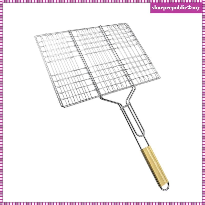 [SharprepublicefMY] Grill Basket Barbeque Griller Stainless Steel for Vegetables Chicken Seafood
