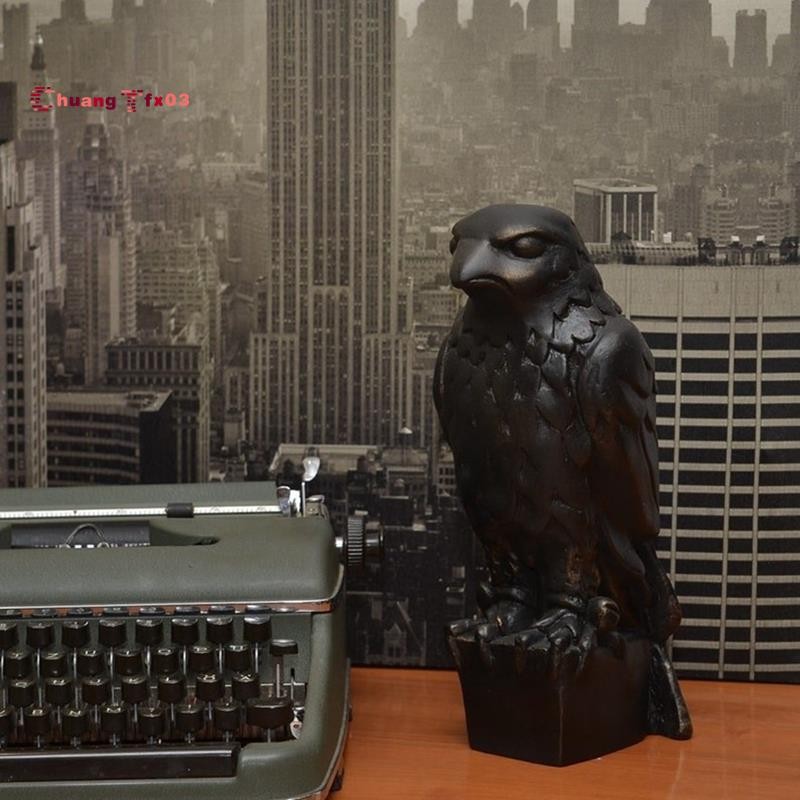 1 PCS Maltese Falcon Statue Shelf Decorations Resin the Maltese Falcon Replica From the Film Prop Replica Handmade Resin Sculpture