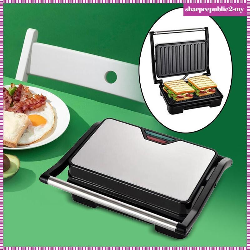 [SharprepublicefMY] Panini Press Grill 750W Sandwich Maker for Burgers Breakfast Sandwiches