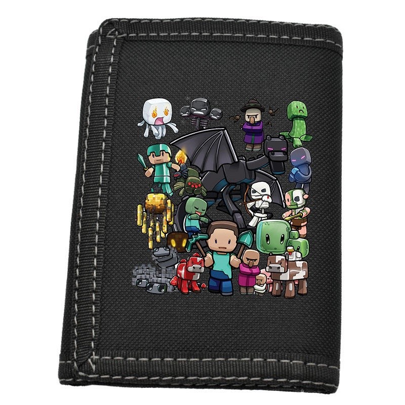 Portable Casual Minecraft Cartoon Peripheral Short Wallet Teenager Student Unique Creative Multi-Card Children Access... - Image 5