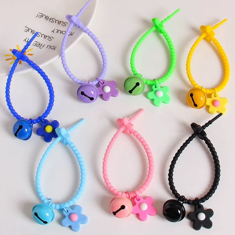 Silicone Colored Flower Silicone Zip Ties Reusable Bag Ties Twist Wire Fasten Cable Zip Headset Data Line Universal Magic Tie