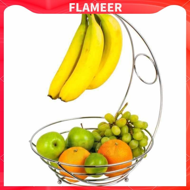 [FlameerMY] Kitchen Table Banana Hanger Fruit Bowl Tree Holder Storage Basket Stand Hook