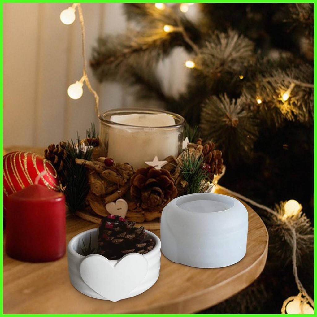 Christmas Resin Molds Unique Shape Silicone Mold Reusable Candle Holder Making Supplies Aromatherapy chunnimmy