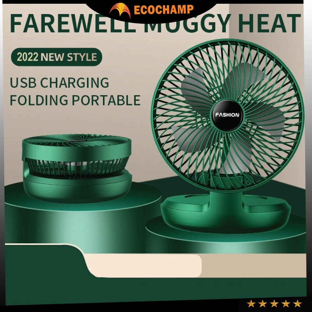 8 Inch USB Desktop Cable/Rechargeable Fashion Folding Fan Big Wind Fan Folding Kipas USB Fan Portable Fan Micro