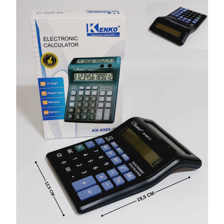 Calculator Large Buttons Battery Powered 2 Side Display Class Office Business Computer 12 Digits Big Display Calculate