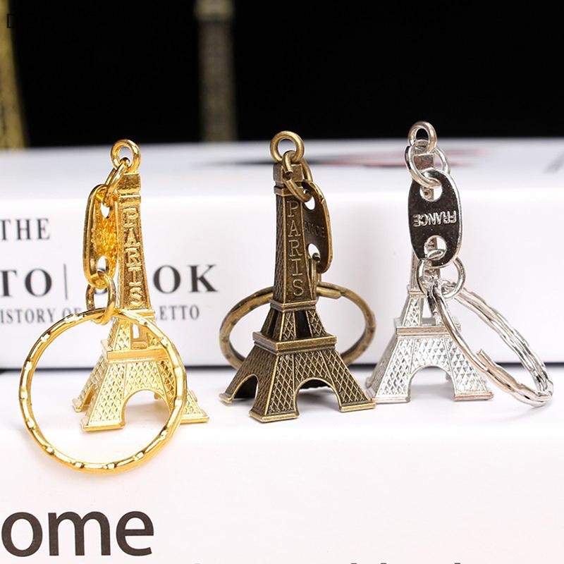 [Dhin] 10Pcs French Tower Keychain Alloy Key Souvenirs French Paris Tour Keychain Gift Bag Pendant Accessories Holder Bottle Opener COD