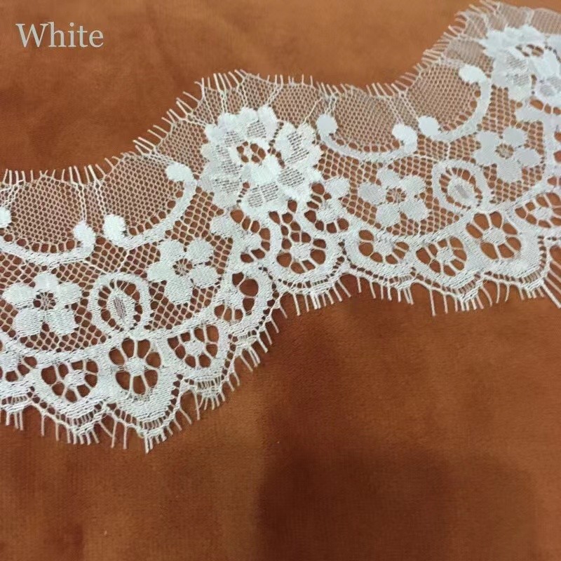 French Reliable 3 Meter Price High Quality Chantilly Lace Trim Wedding Veil Eyelash Edges Fabric - Image 5