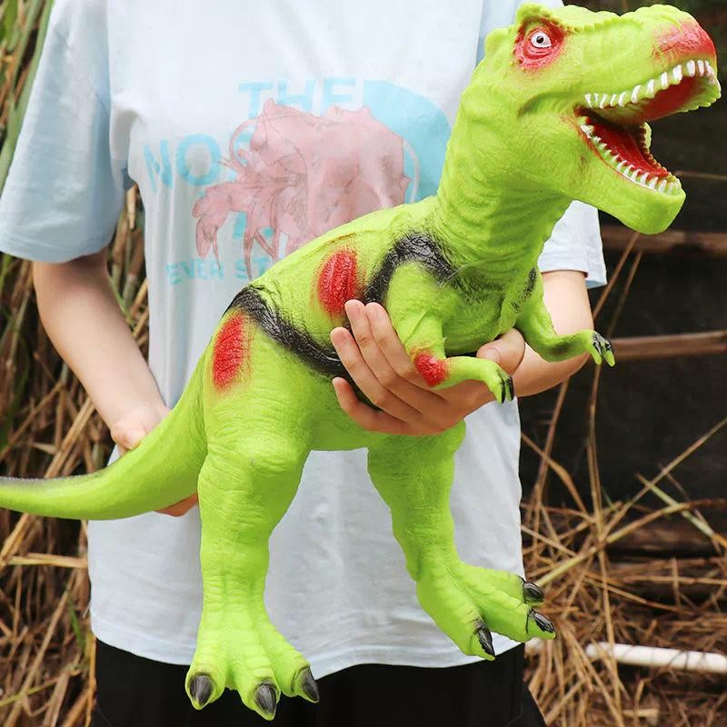 Super Large Soft Rubber Dinosaur Toy Vocal Tyrannosaurus Triceratops Animal Model / 恐龙玩具