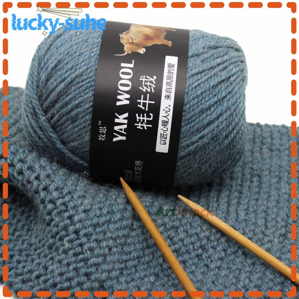 LUCKY-SUHE Wool Yak Yarn High Quality Crochet Yarn Dyed 3 PLY