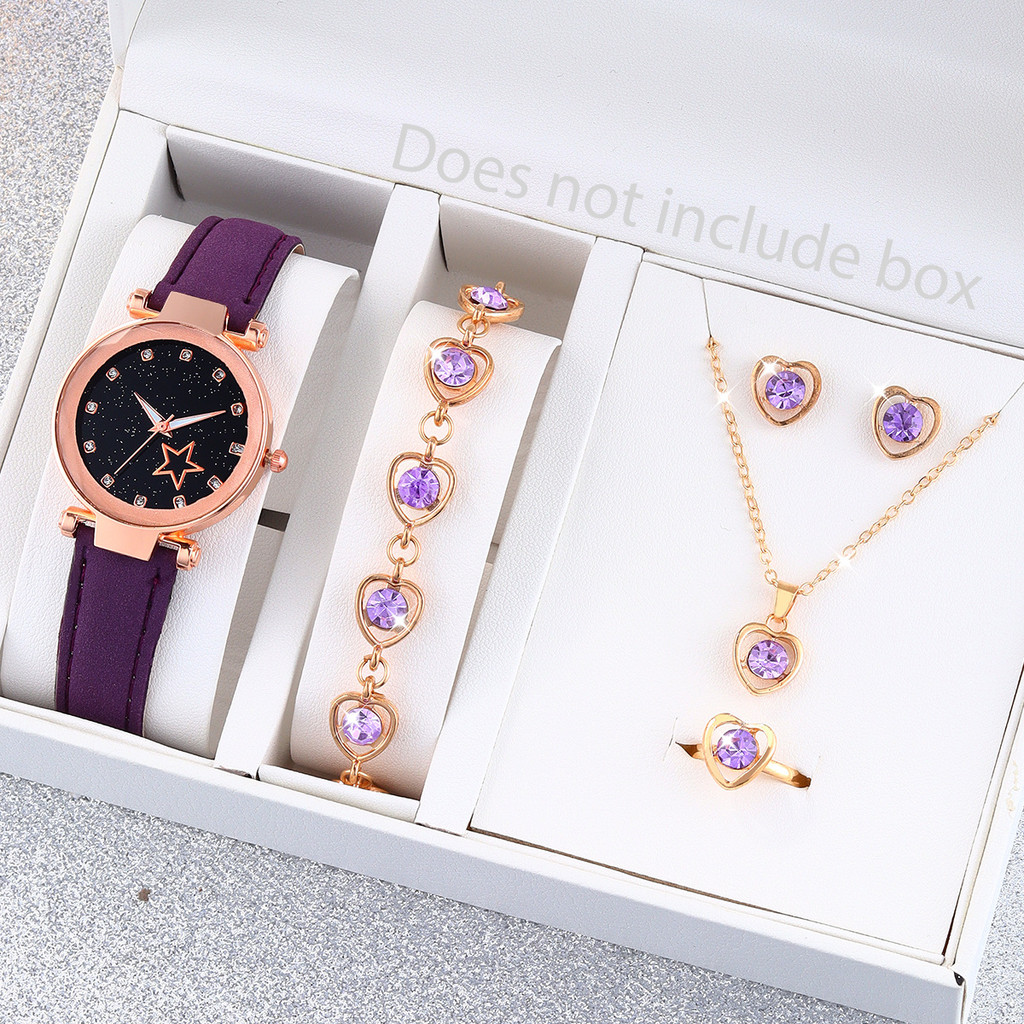 Foreign Trade Hot-selling Simple Silver Pink Rhinestone Surface Female Watch Frosted Leather Strap Ladies Casual Trendy Suit Jewelry Ready Stock