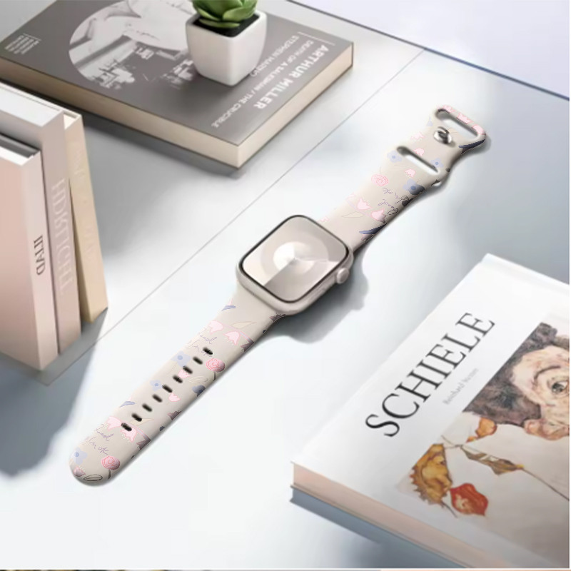 Sari thread watch strap suitable for Apple Watch 1 Series 2 Apple Watch Series 3 Apple Watch Series 4 Apple Watch Series 5 Apple Watch SE Apple Watch Series 6 Apple Watch Series 7 Apple Watch Series 8 Apple Watch Series 9 Apple Watch Series 10