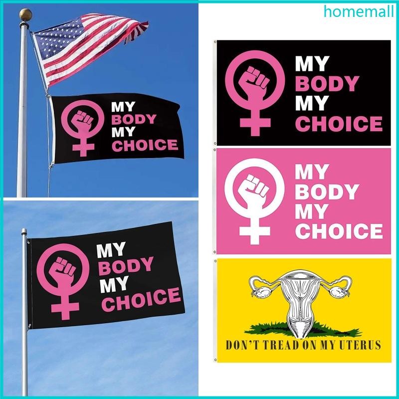 HO Protest Uterus Decorative Garden Flags My Body My Choice for Banner For Courtyar