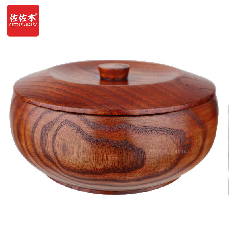 Fruit Bowl with Lid Fruit Bowl Wooden Bowl Fruit Container Solid Wood Bowl Soup Bowl Spring Bowl Hotel Log Bowl Bowl Rice Bowl Wooden Fruit Plate