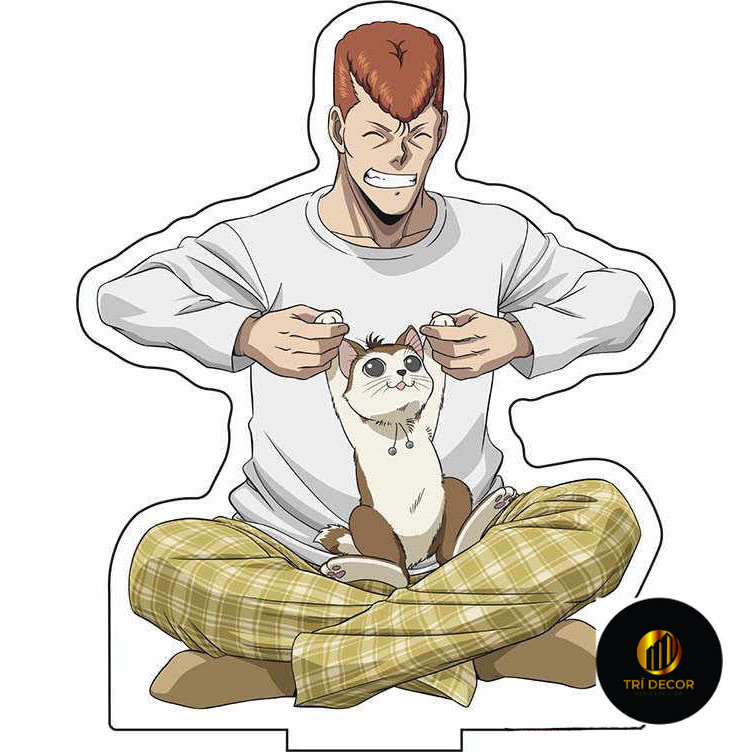 Keychain, Anime Standee Model YuYu Hakusho Hiei Kurama Yuusuke Urameshi Study and Work Desk Decoration
