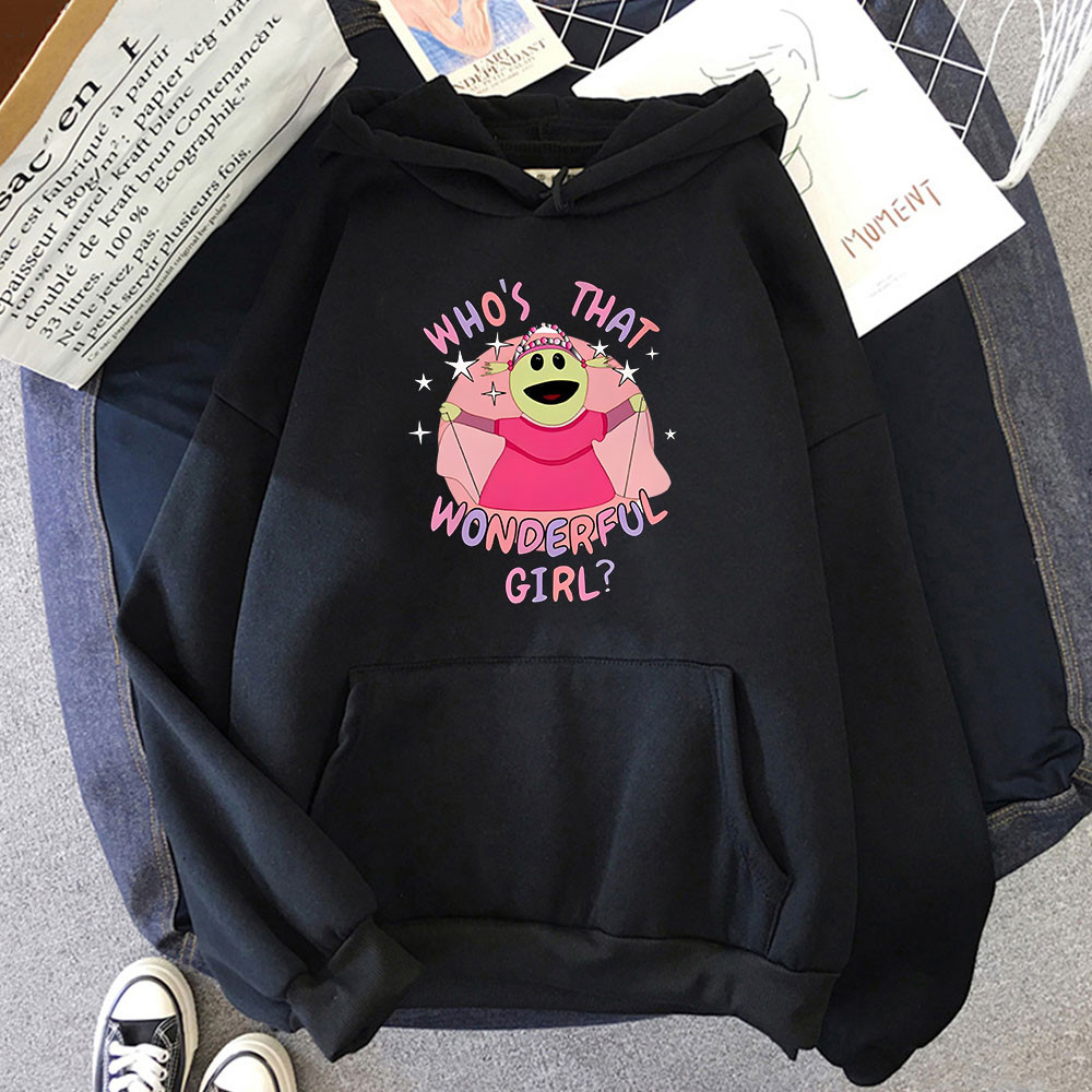 Nanalan Hoodies Who's That Wonderful Girl Sweatshirts Kawaii Cartoon Anime Clothes Y2k Top Men Streetwear Women Casual Men Coats