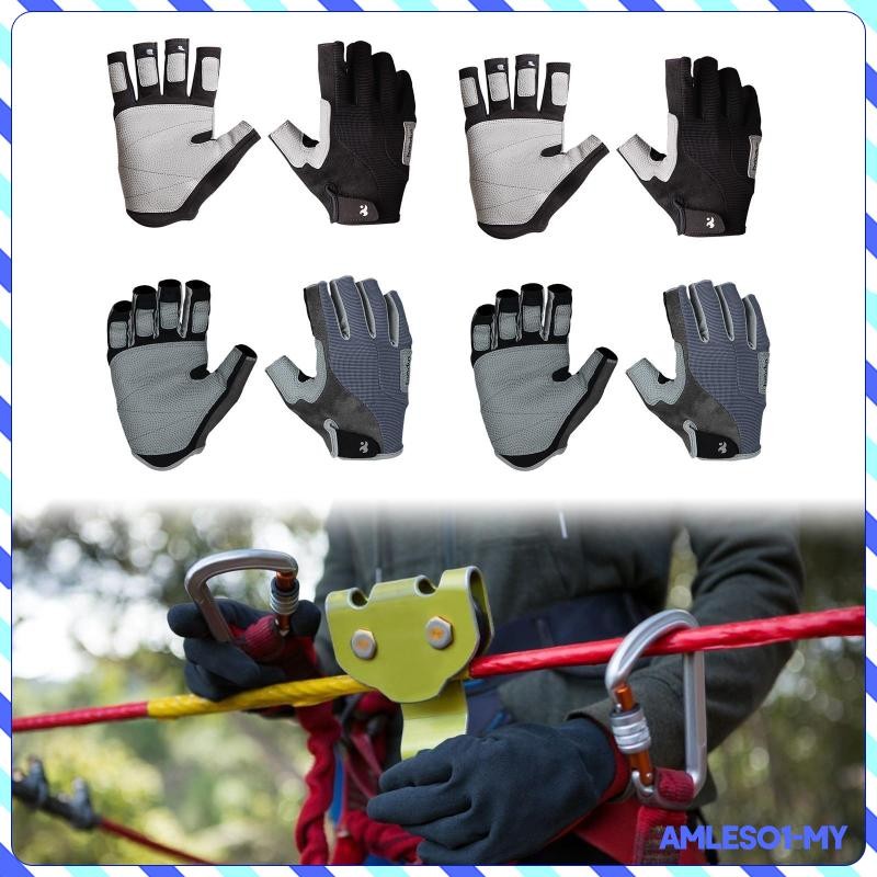 [AmlesoaeMY] Climbing Gloves, Sailing Gloves Weight Lifting Gloves, Half Finger