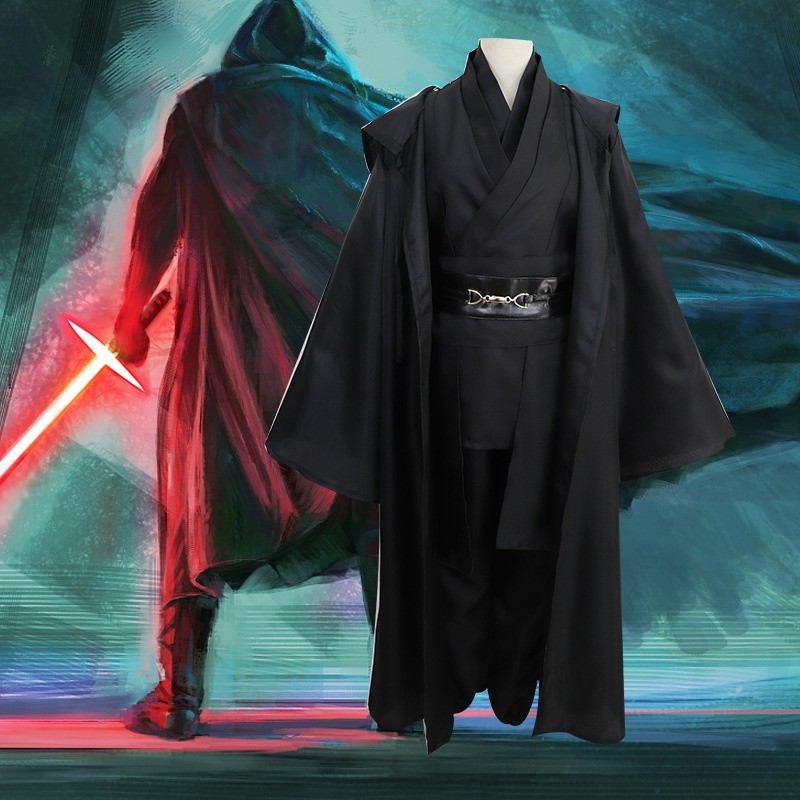Quality Must Star Wars Jedi Costume Men's Tunic Hooded Robe Full Set Halloween Cosplay Cloak - Image 5