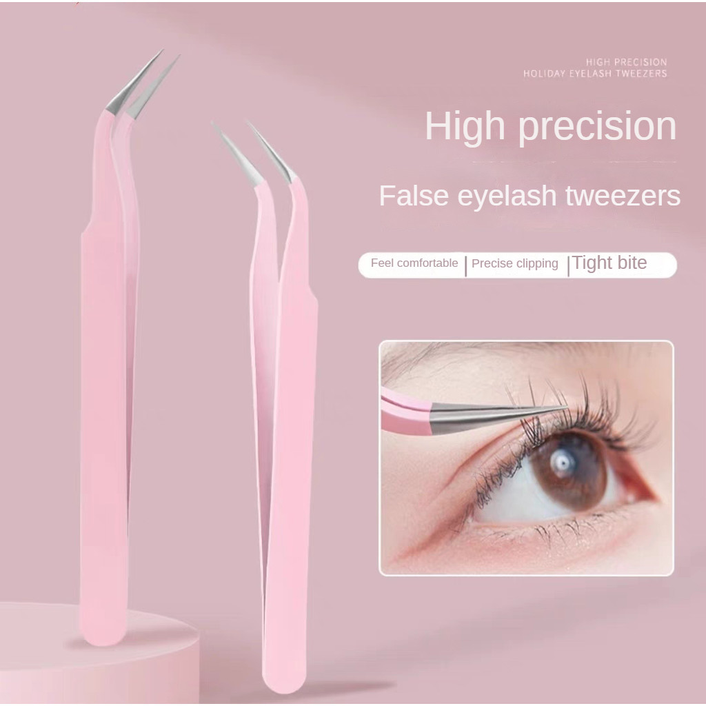 Diagonal Grafting False Eyelash Curler False Eyelash Aid Stainless Steel Eyebrow Trimming Beard Pulling Tweezers Beauty Clip