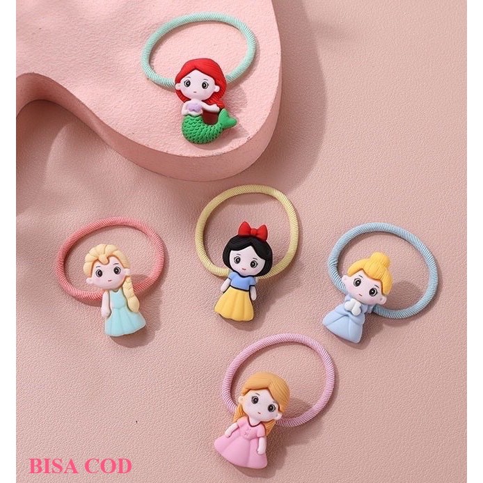 Korean Fashion 3D Hair Ties Cute Character Children's Hair Ties 10 Pcs 3D Figurine Hair Ties Kids Hair Accessories for Girls Kids