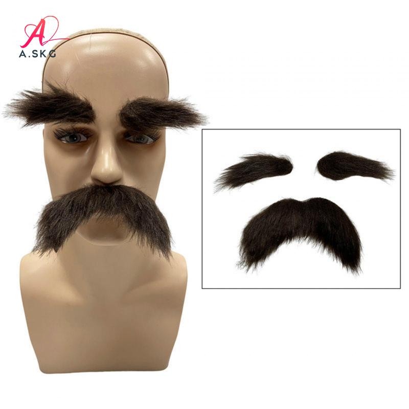 [COD] Eyebrows Kits Decoration Disguise Supplies Self Adhesive Fake Mustache Set