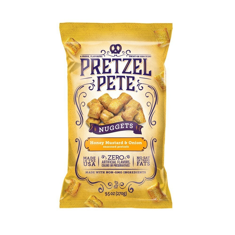 Pretzel Pete Seasoned Pretzel Nuggets, Honey Mustard & Onion
