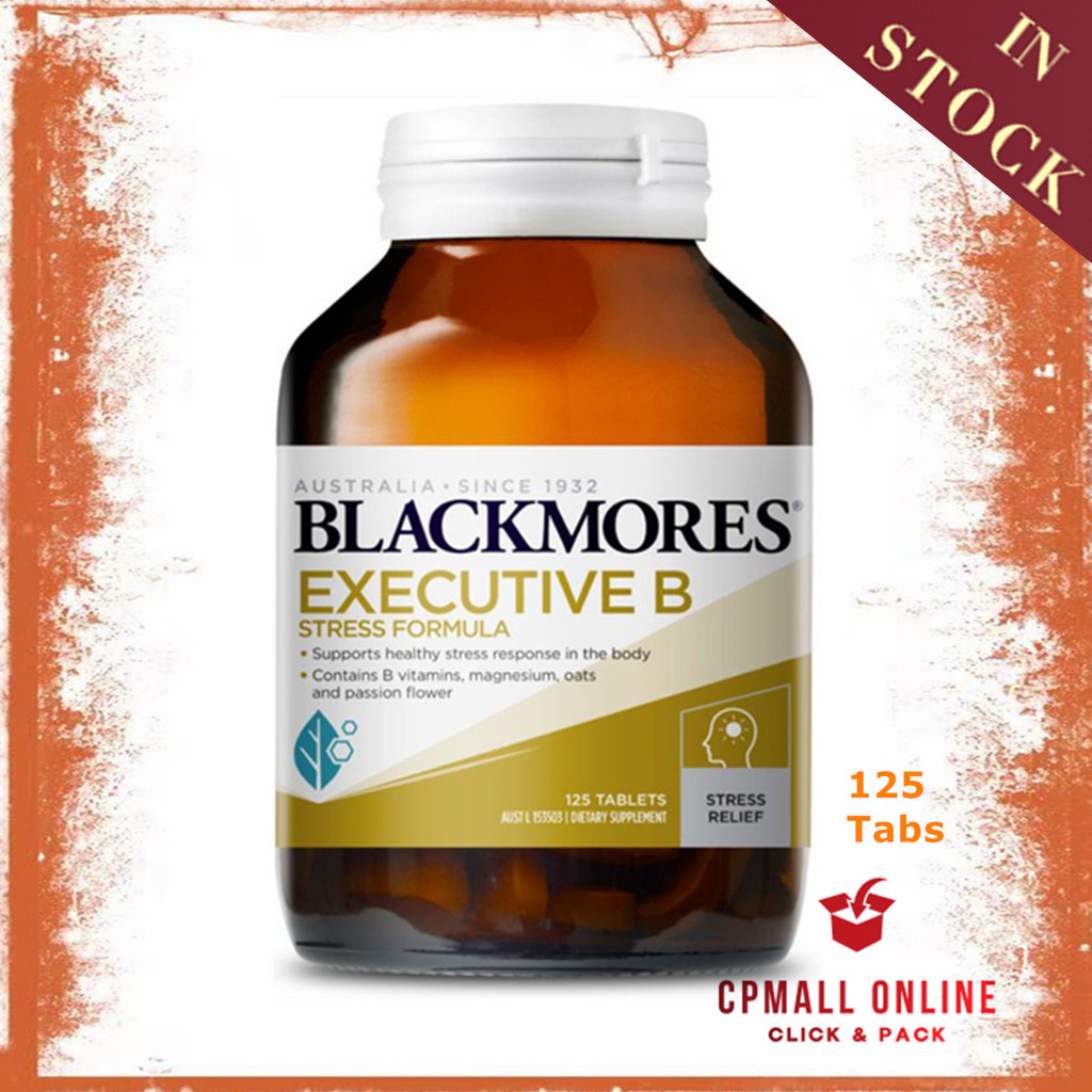 [Expiry Date: 01/2028] Blackmores Executive Vitamin B Stress Formula 综合维生素B舒缓压力 ( 125 Tablets ) ( Made In Australia )