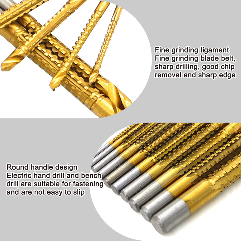 Heavy Build 6pcs Sawing Drill Woodworking Hole Drilling golden sawtooth wood board groove drawing DIY special Tool - Image 3