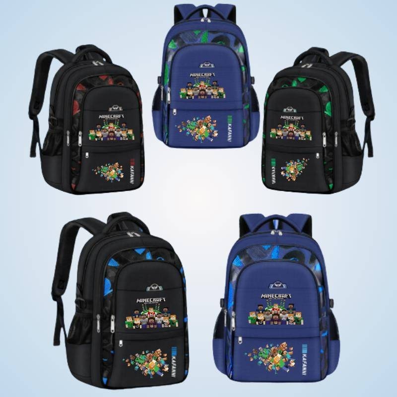 Accessory Casual (In stock)Minecraft cartoon primary Kids student school bag boy backpack beg sekolah bagpack water-p... - Image 4
