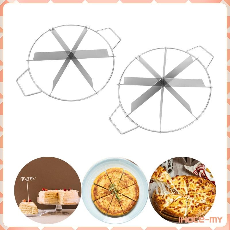 [IhoceMY] Pizza Cutter Cake Portion Marker Pie and Cake Marker Pie Cutter Pie Slice Cutter