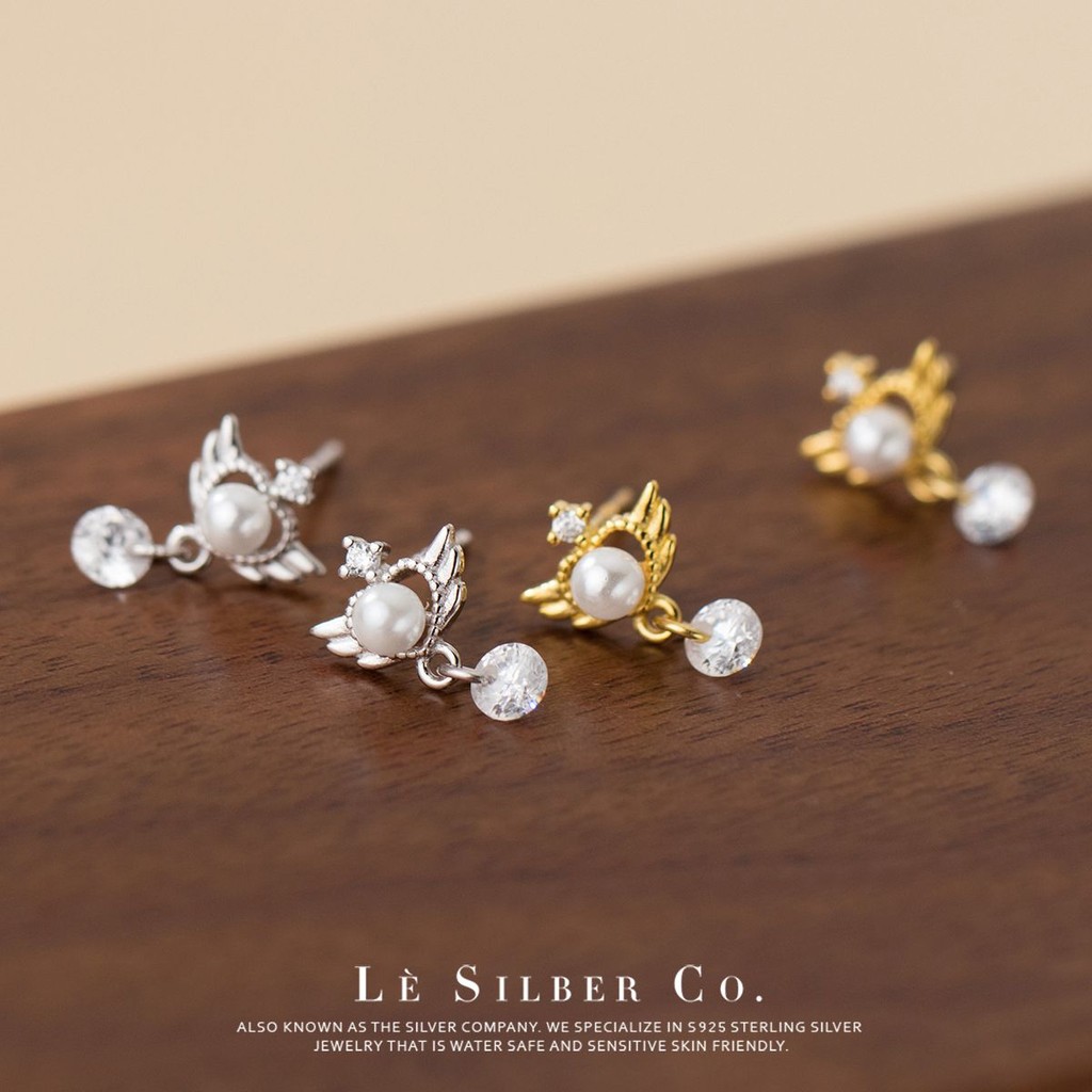 Lè Silber Co.S925 - Christmas Angelic Drop Sparkle Earrings