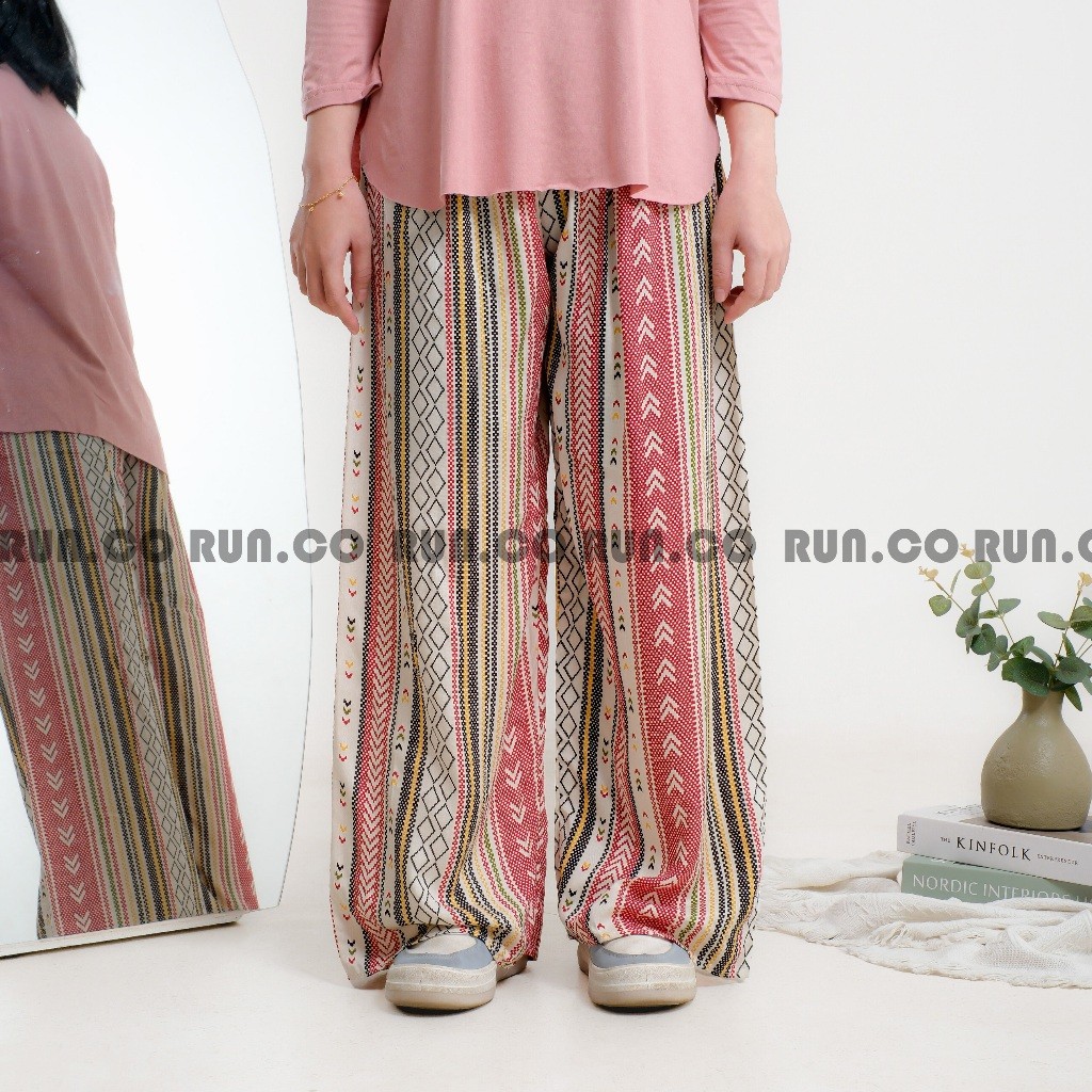Versatile Multi RUN.CO Celana Kulot Rayon Premium Motif Terbaru Must - Image 5