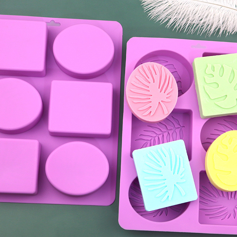 6 Square Oval Leaf Cake Mold Bread Mold DIY Baking Handmade Essential Oil Soap Mold