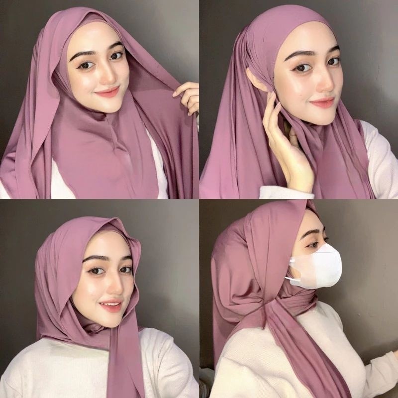 Quality Reliable Kamila Pashmina INSTANT Inner NINJA 2 1 OVAL PREMIUM Jersey KNEE LEVELS NECK Iner Mleyot J Purpose - Image 2