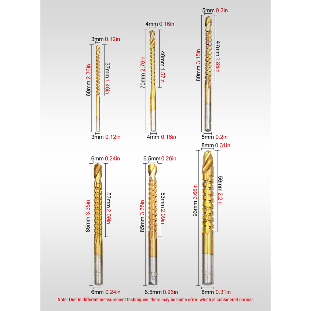 Heavy Build 6pcs Sawing Drill Woodworking Hole Drilling golden sawtooth wood board groove drawing DIY special Tool - Image 5