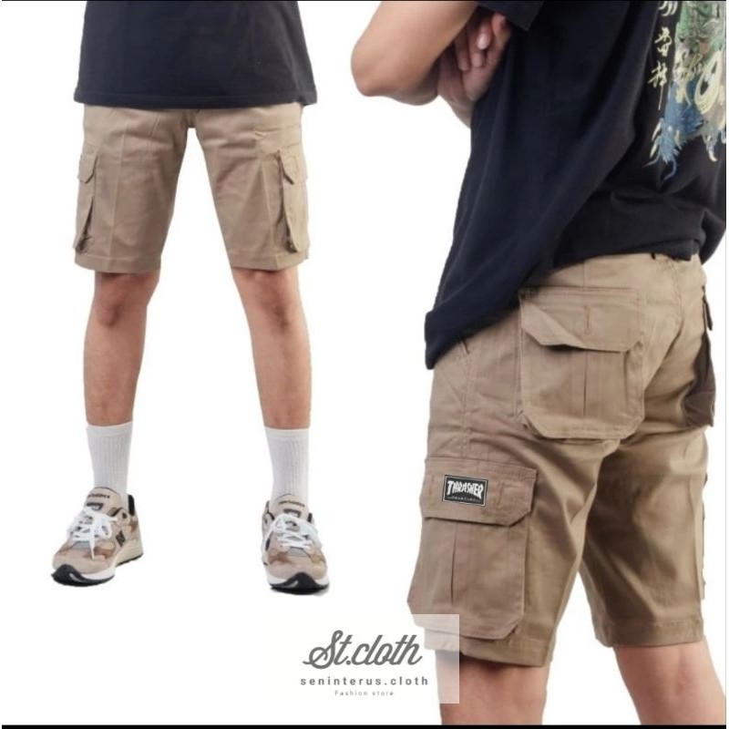 Must Durable Celana CARGO PENDEK Pria Army Loreng Ufc Pantai Gym Lari Fitnes Quality Have - Image 3