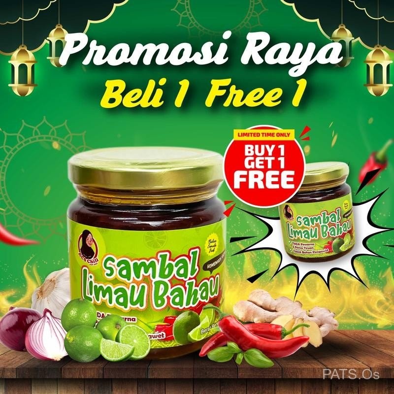 [BELI 1 FREE 1] Sambal Limau Bahau Masam Manis Pedas 200g -Sambal serbaguna -Ready to eat -Cooking sauce -Pencicah Makanan -Citarasa tradisional