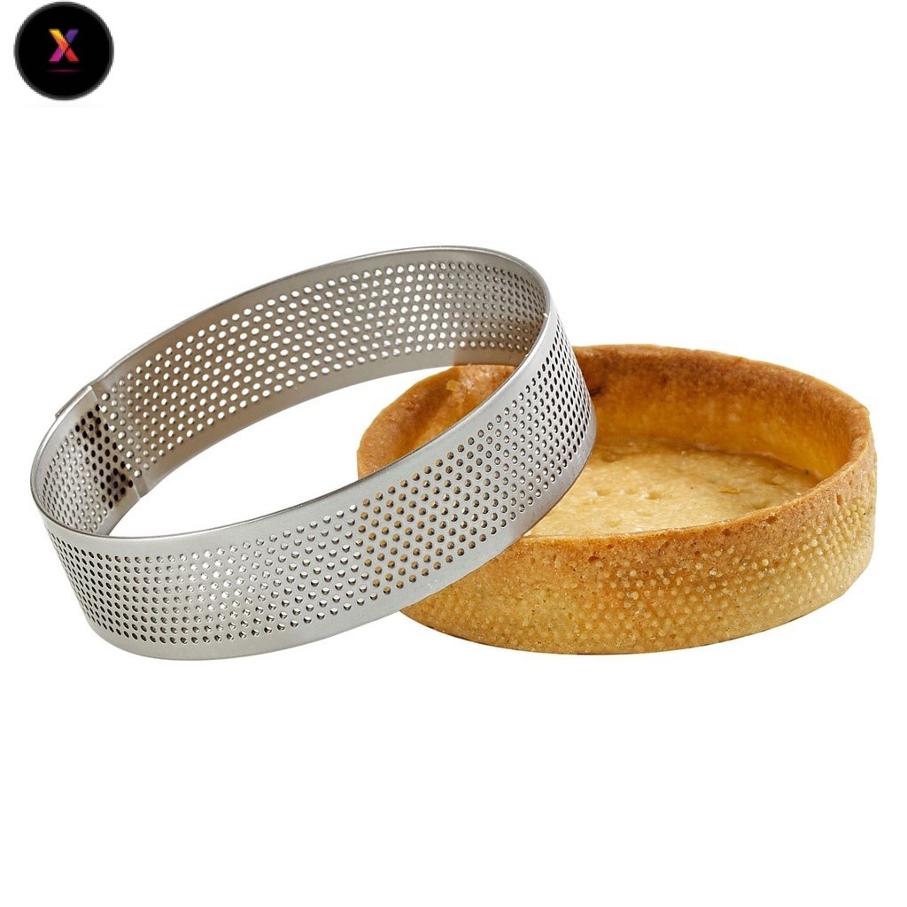 FS 6cm/8cm Stainless Steel Round Lemon Meringue Tart Ring/Dessert Tart Mould/Circular Tart Ring Tower Pie Cake Mousse